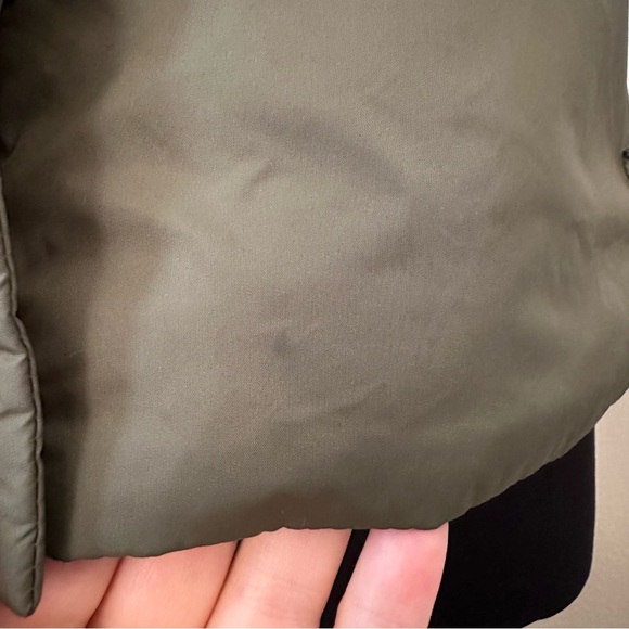 Eileen Fisher Khaki Army Green Down Puffer Sleeveless Vest Size L - Picture 6 of 15